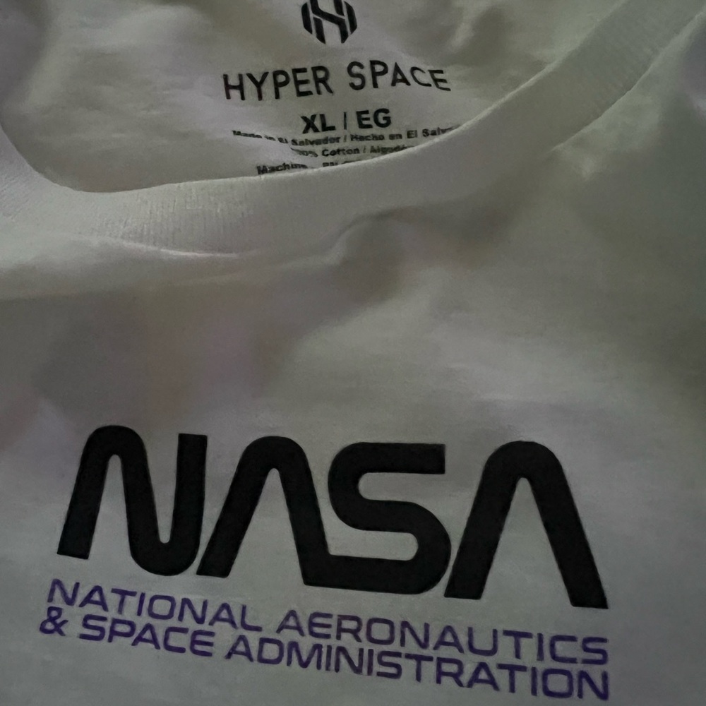 NASA White Short Sleeve Tee by Hyper Space